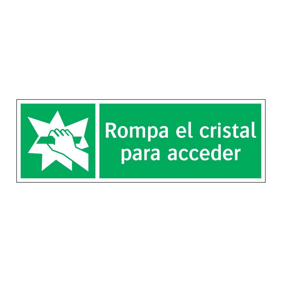 Rompa el cristal para acceder