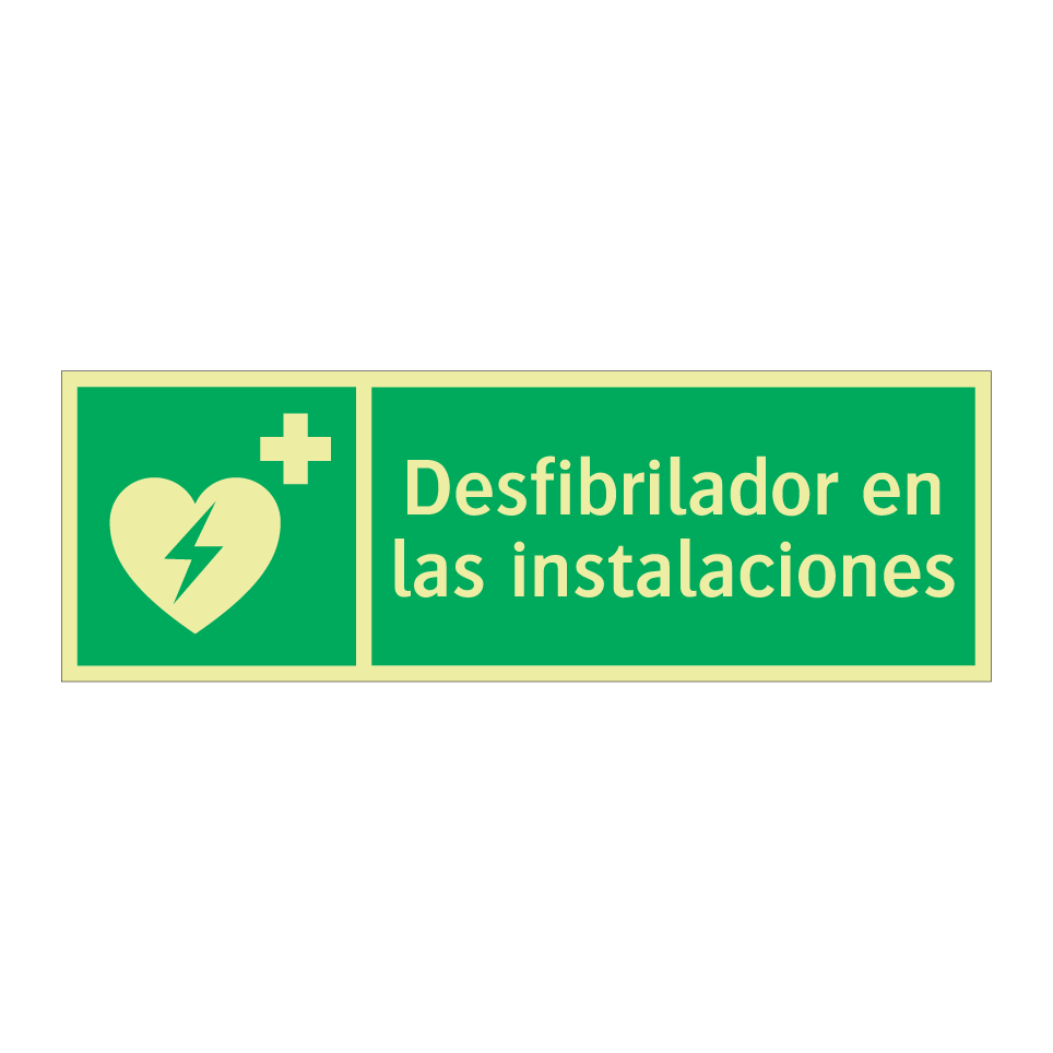 Desfibrilador en las instalaciones