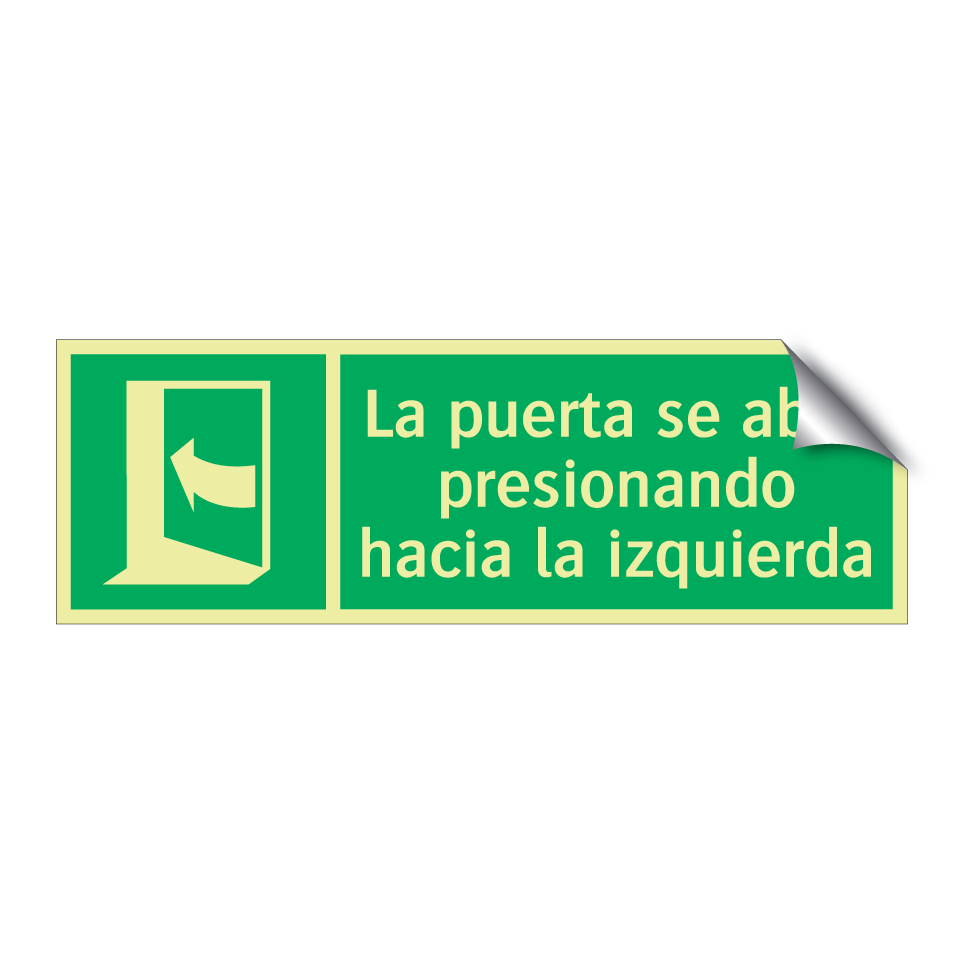 La puerta se abre presionando hacia la izquierda