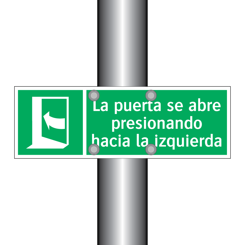 La puerta se abre presionando hacia la izquierda