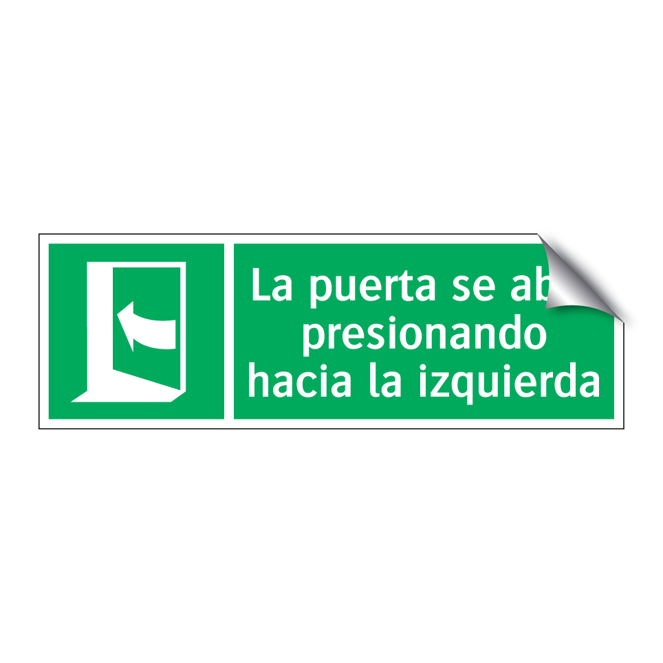 La puerta se abre presionando hacia la izquierda