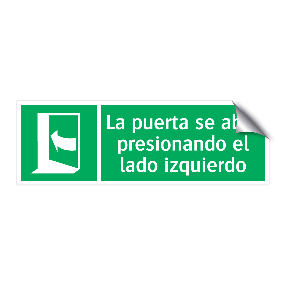 La puerta se abre presionando el lado izquierdo