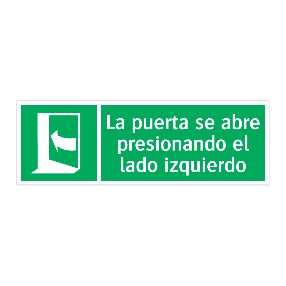 La puerta se abre presionando el lado izquierdo