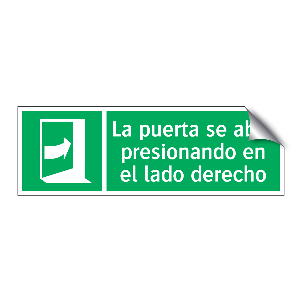 La puerta se abre presionando en el lado derecho