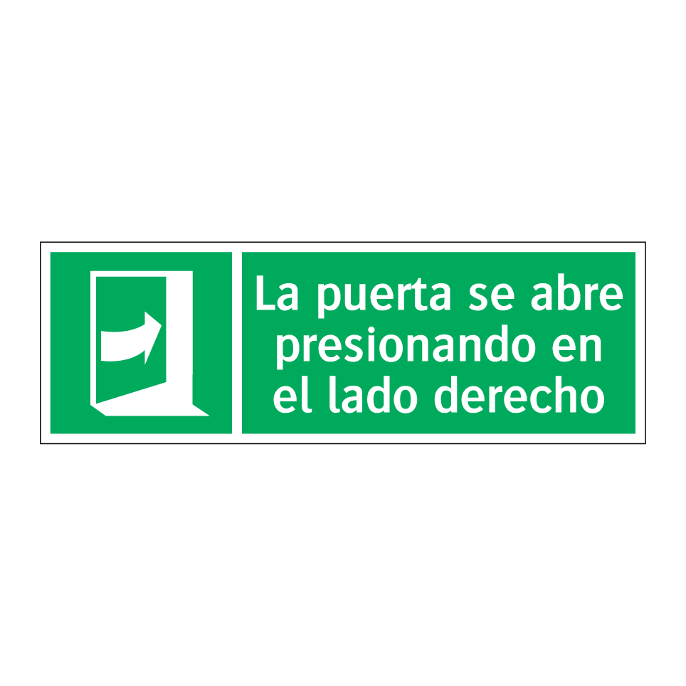 La puerta se abre presionando en el lado derecho