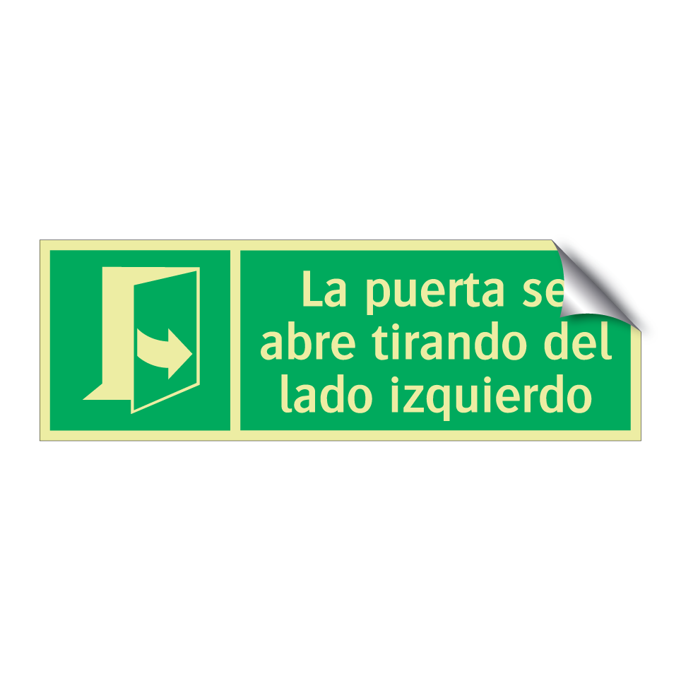 La puerta se abre tirando del lado izquierdo