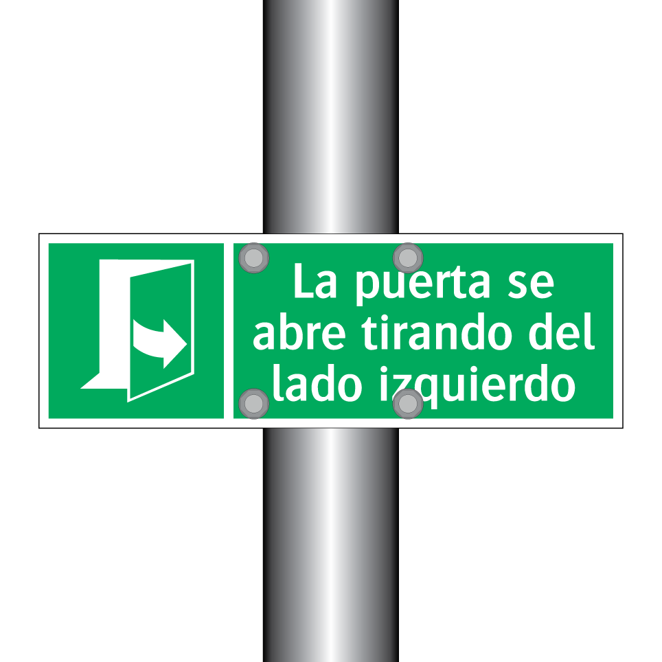 La puerta se abre tirando del lado izquierdo