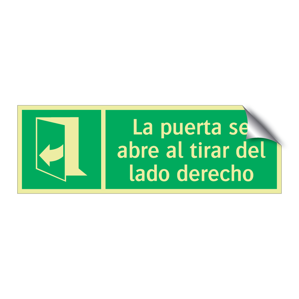 La puerta se abre al tirar del lado derecho