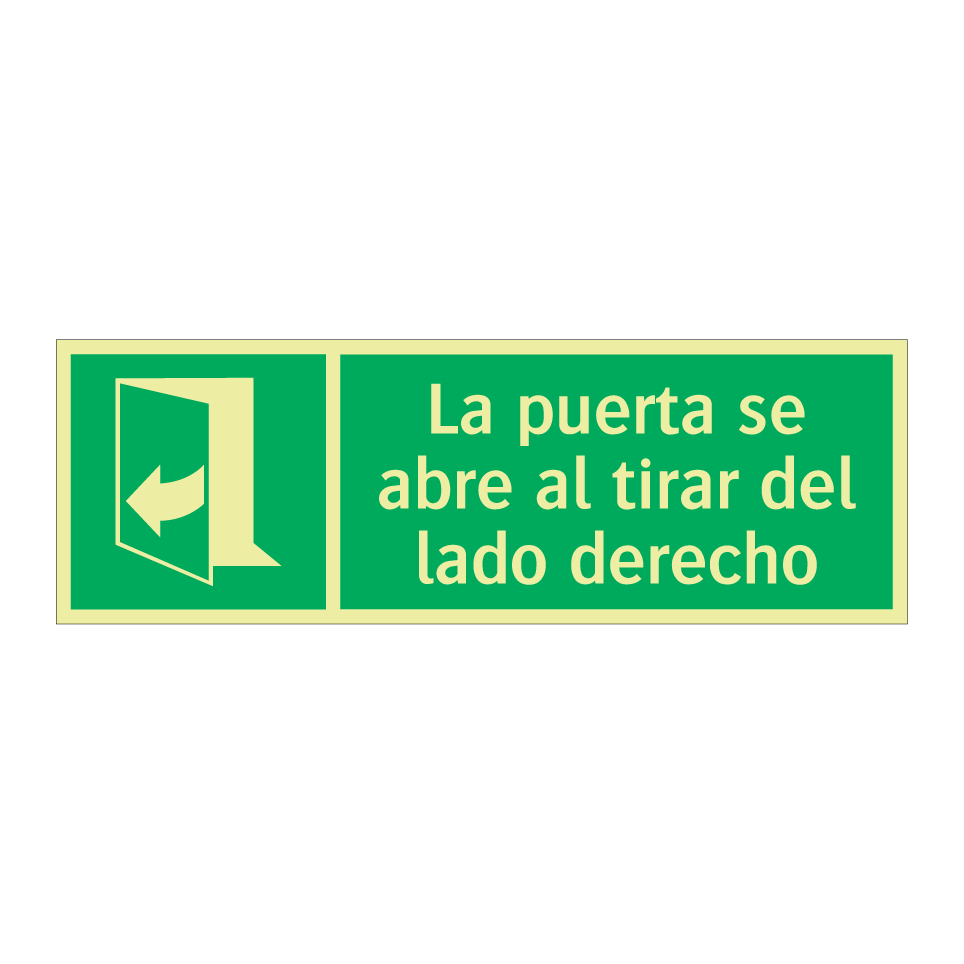 La puerta se abre al tirar del lado derecho