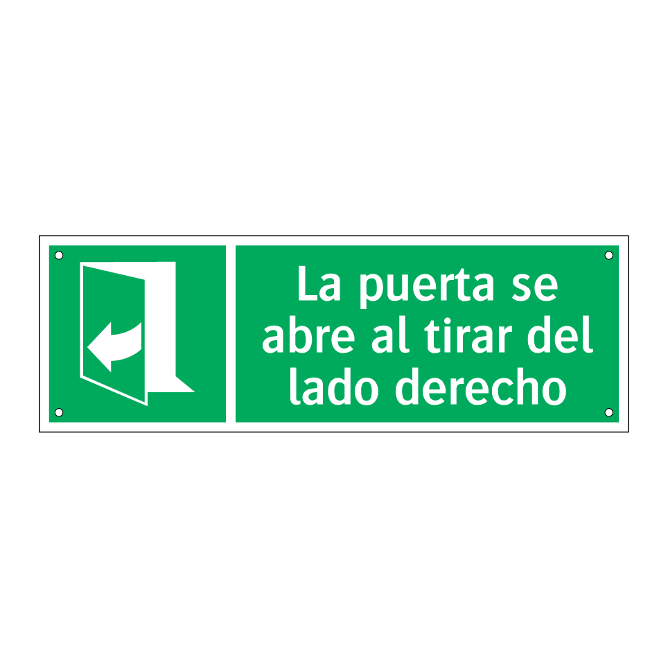 La puerta se abre al tirar del lado derecho