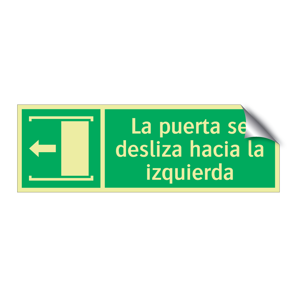 La puerta se desliza hacia la izquierda