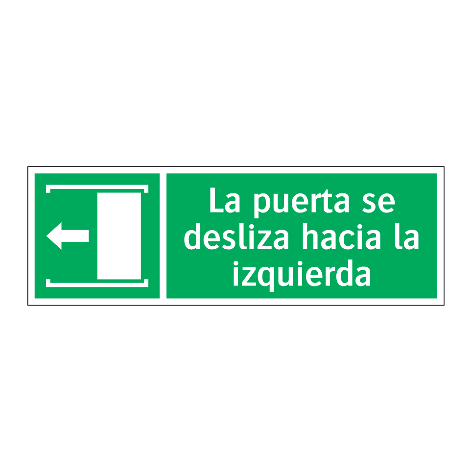 La puerta se desliza hacia la izquierda