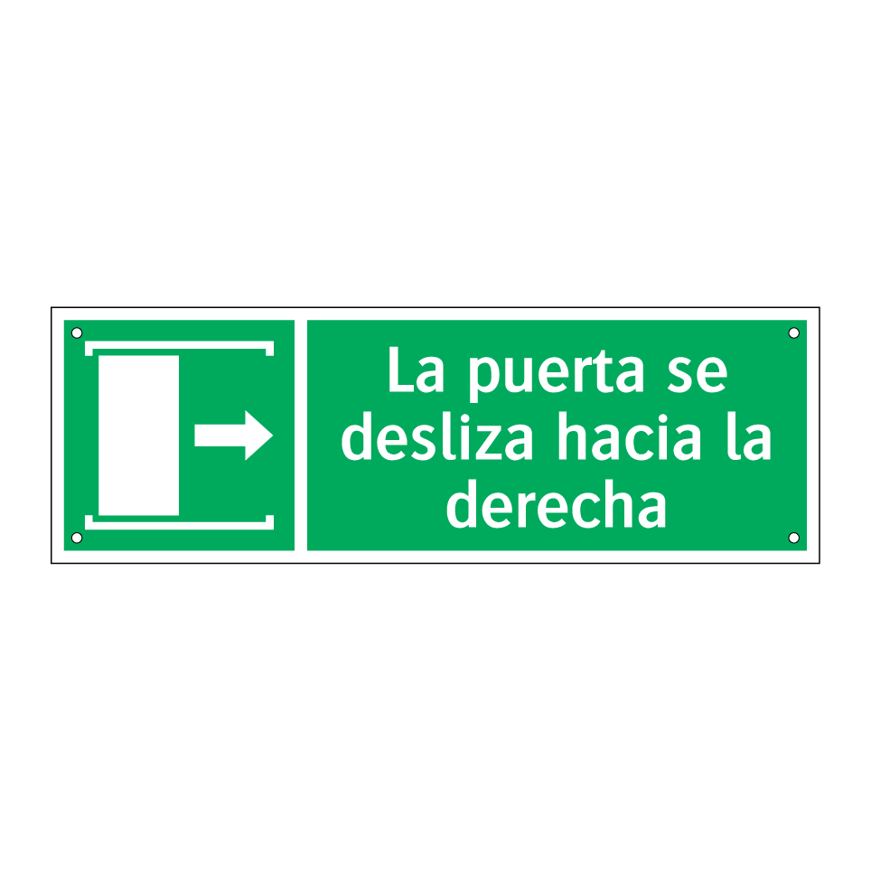 La puerta se desliza hacia la derecha