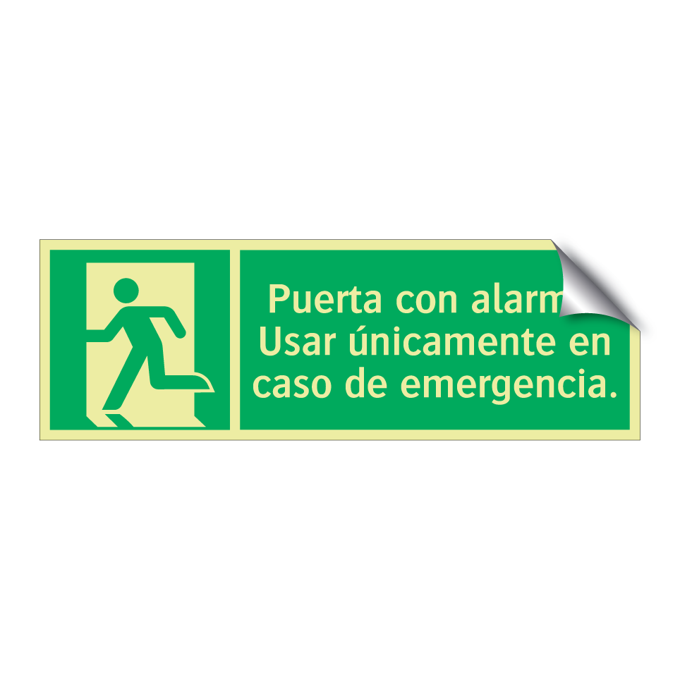 Puerta con alarma. Usar únicamente en caso de emergencia.
