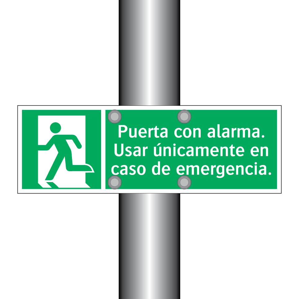 Puerta con alarma. Usar únicamente en caso de emergencia.
