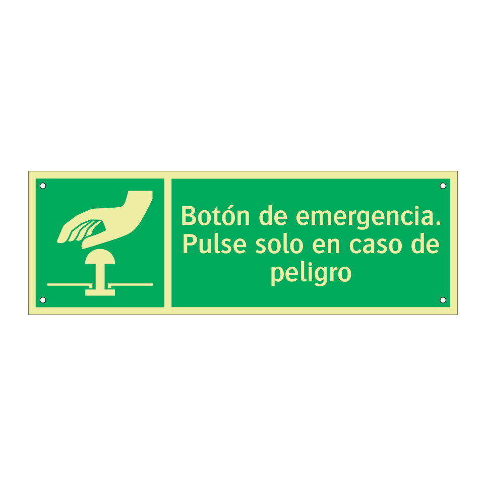 Botón de emergencia. Pulse solo en caso de peligro
