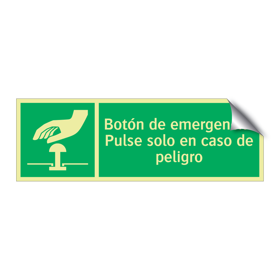 Botón de emergencia. Pulse solo en caso de peligro