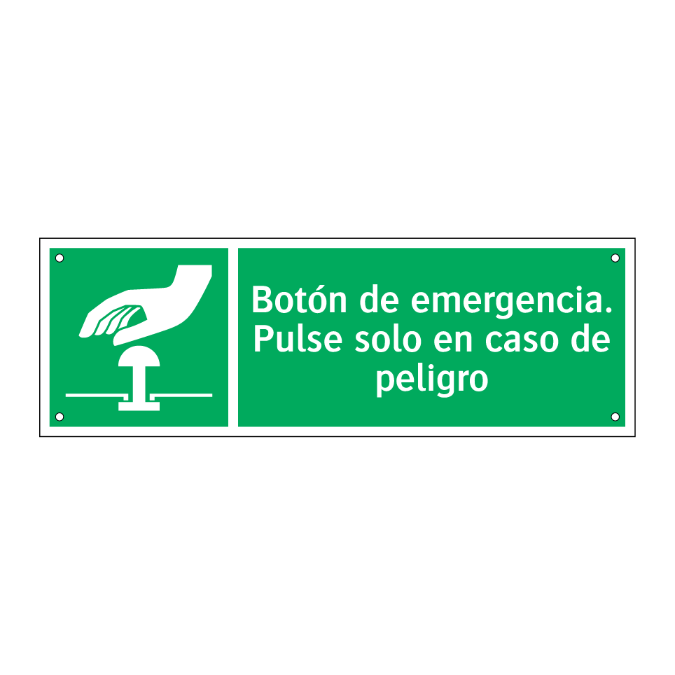 Botón de emergencia. Pulse solo en caso de peligro