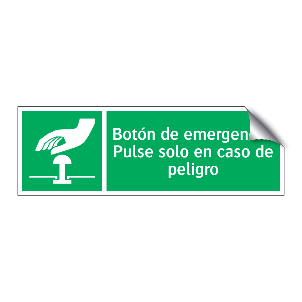 Botón de emergencia. Pulse solo en caso de peligro