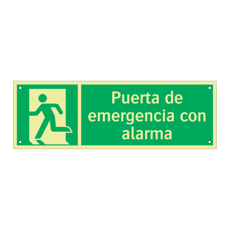 Puerta de emergencia con alarma
