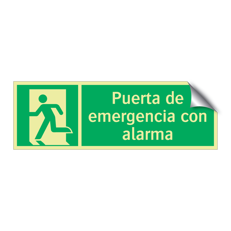 Puerta de emergencia con alarma