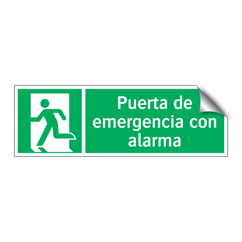 Puerta de emergencia con alarma