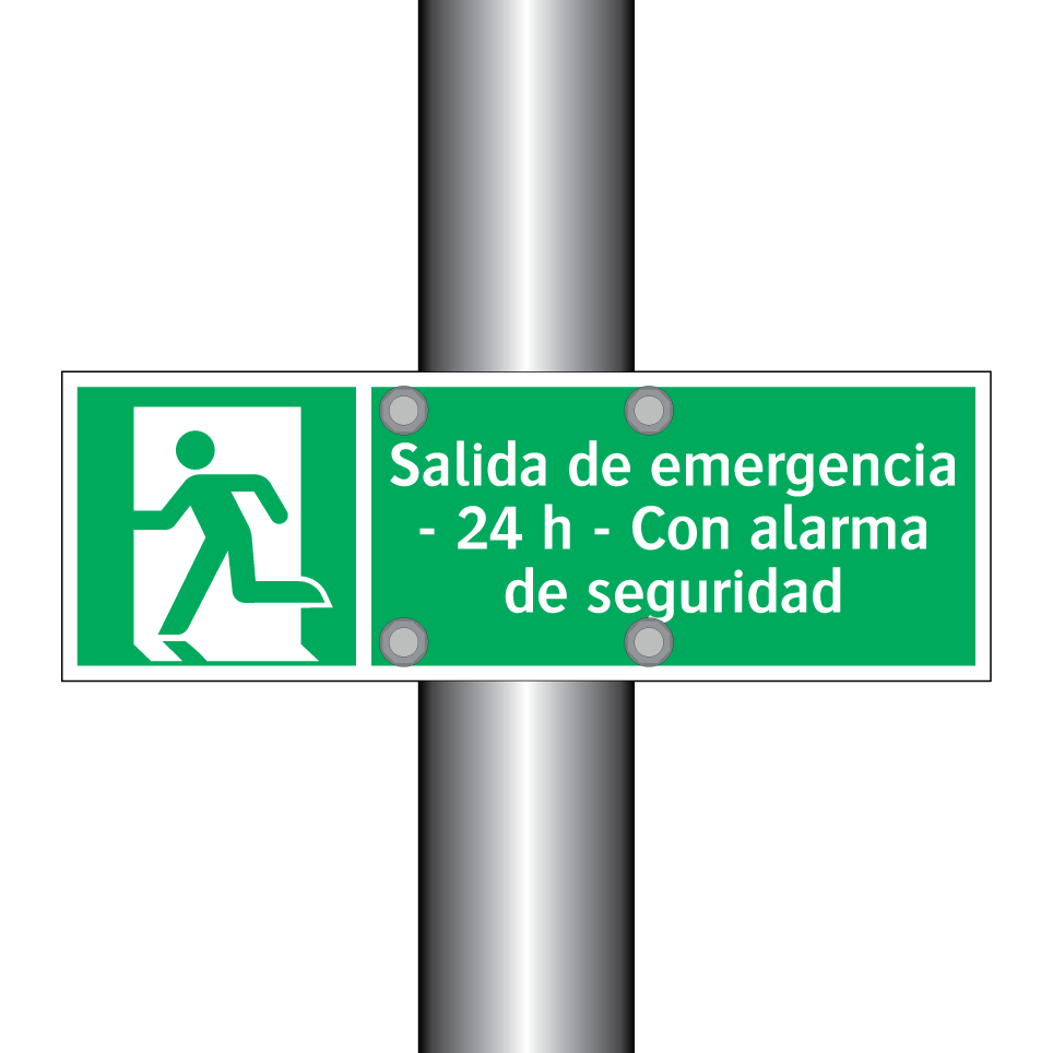 Salida de emergencia - 24 h - Con alarma de seguridad