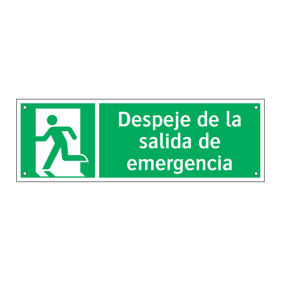 Despeje de la salida de emergencia