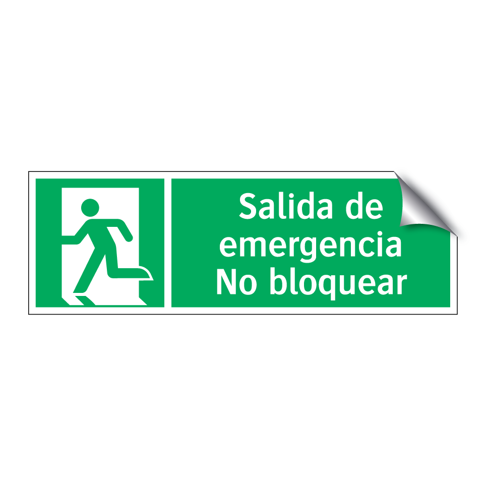 Salida de emergencia No bloquear