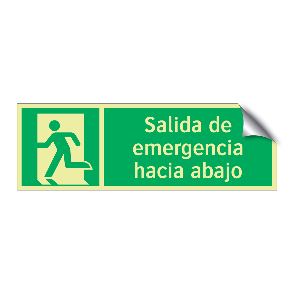 Salida de emergencia hacia abajo