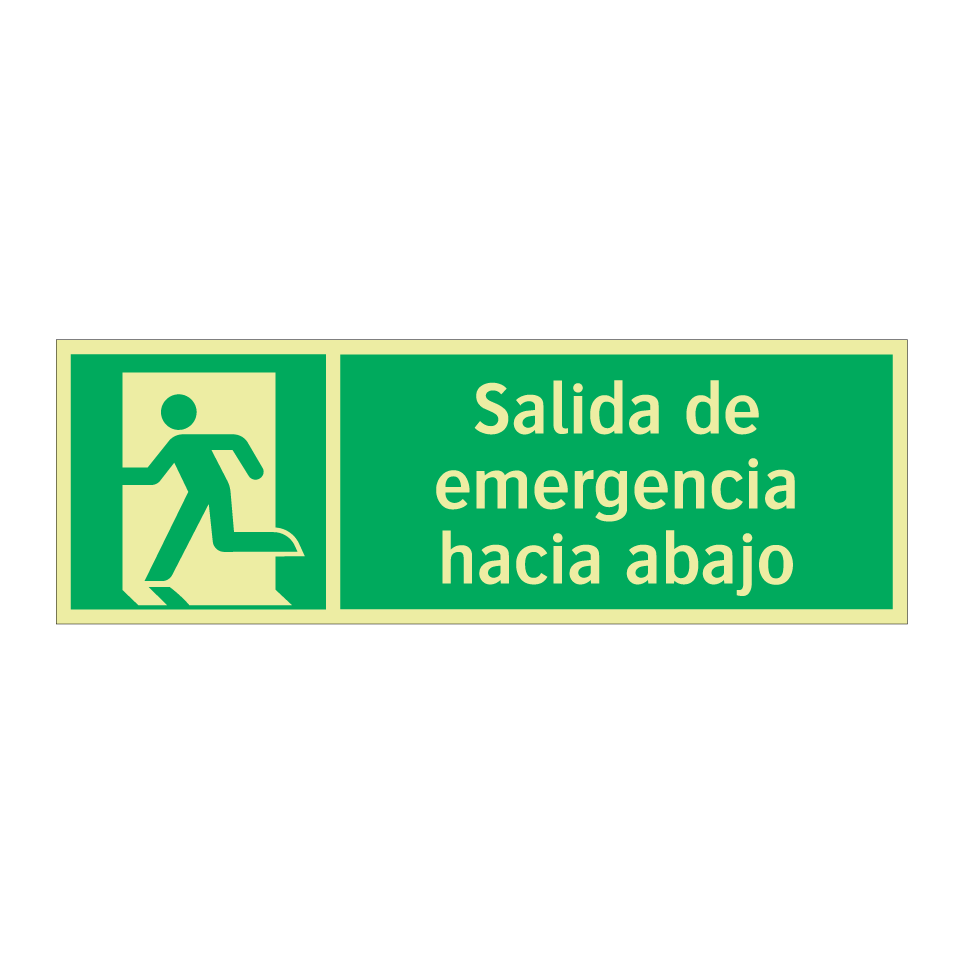 Salida de emergencia hacia abajo
