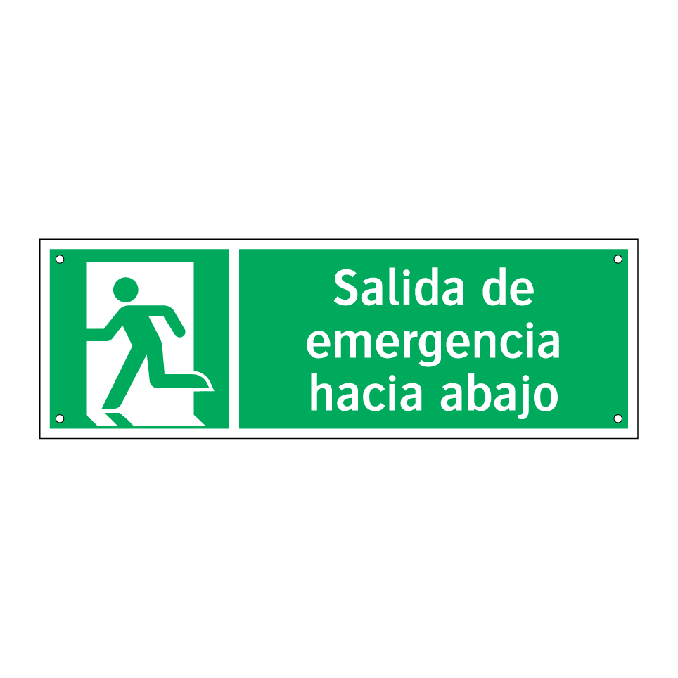 Salida de emergencia hacia abajo
