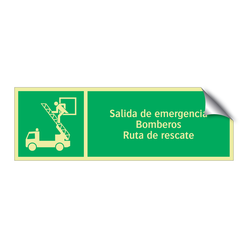 Salida de emergencia Bomberos Ruta de rescate
