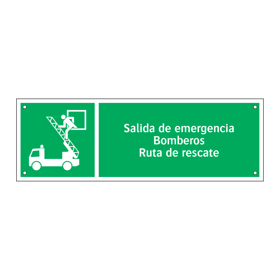 Salida de emergencia Bomberos Ruta de rescate