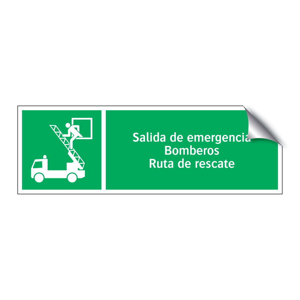 Salida de emergencia Bomberos Ruta de rescate