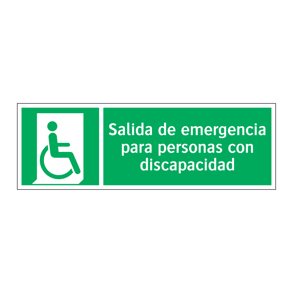 Salida de emergencia para personas con discapacidad
