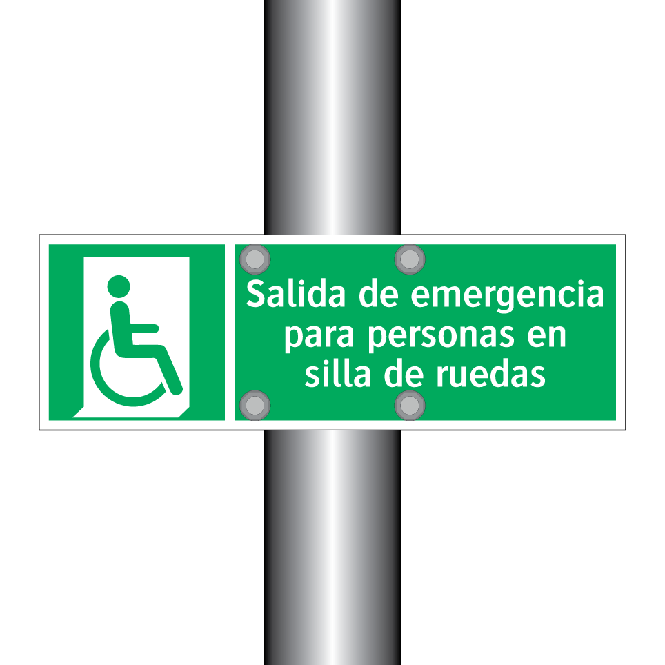 Salida de emergencia para personas en silla de ruedas
