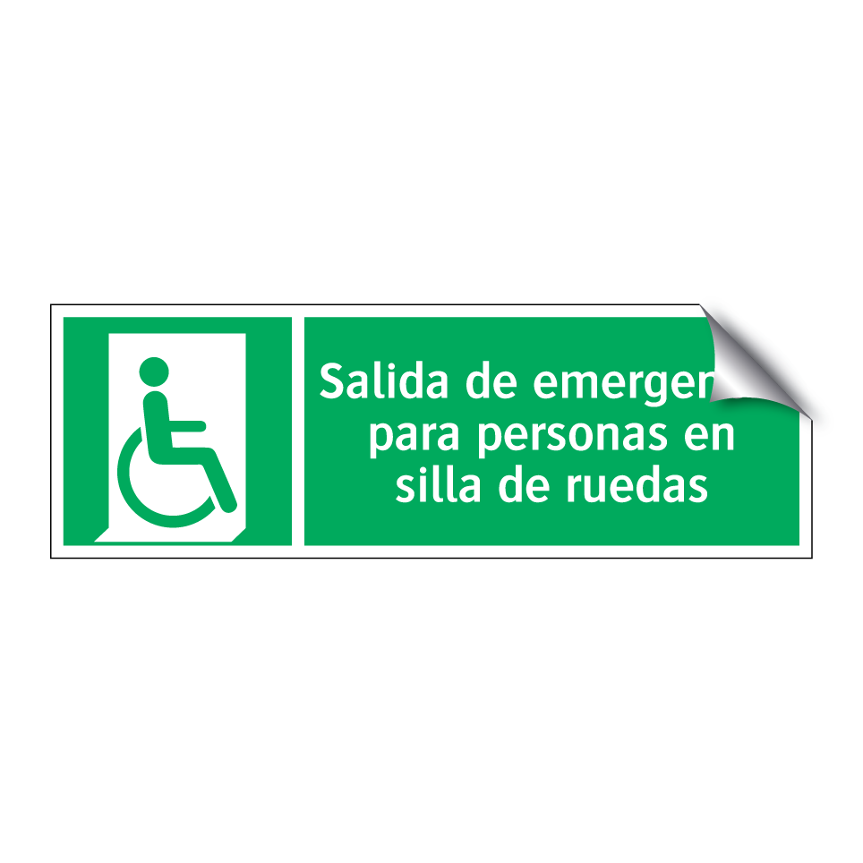 Salida de emergencia para personas en silla de ruedas