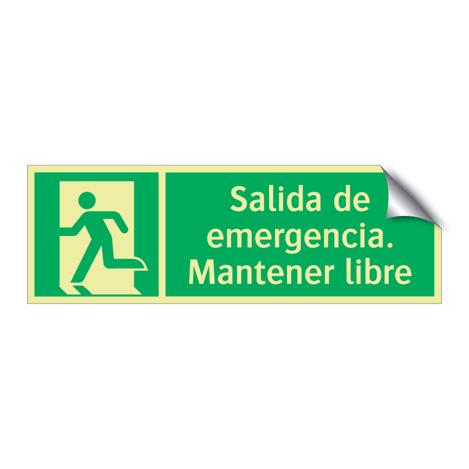 Salida de emergencia. Mantener libre