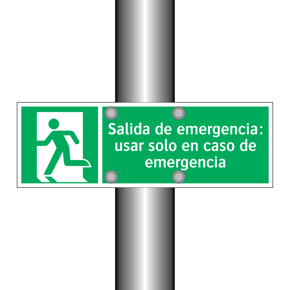 Salida de emergencia: usar solo en caso de emergencia