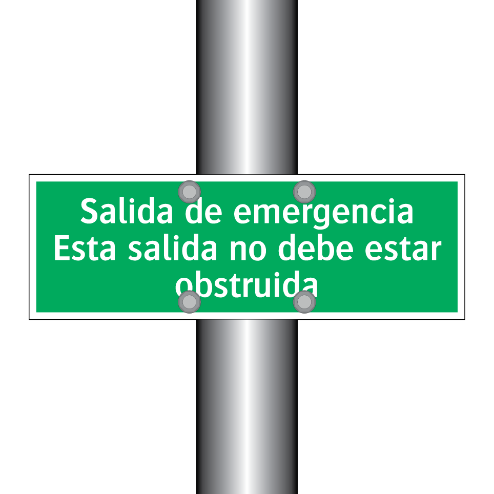 Salida de emergencia Esta salida no debe estar obstruida