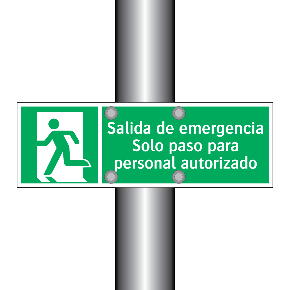 Salida de emergencia Solo paso para personal autorizado