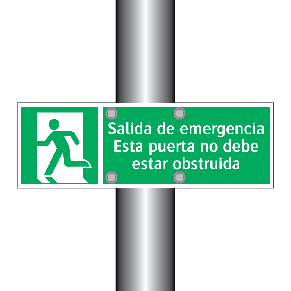Salida de emergencia Esta puerta no debe estar obstruida