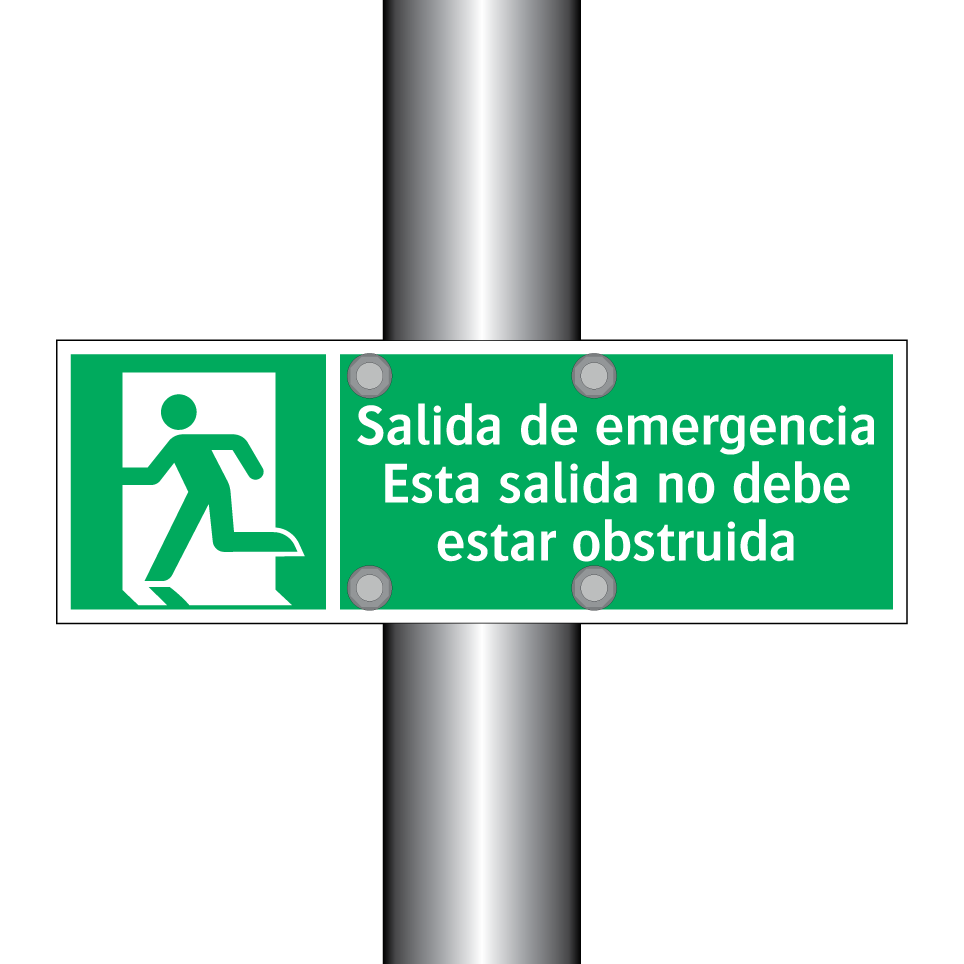 Salida de emergencia Esta salida no debe estar obstruida