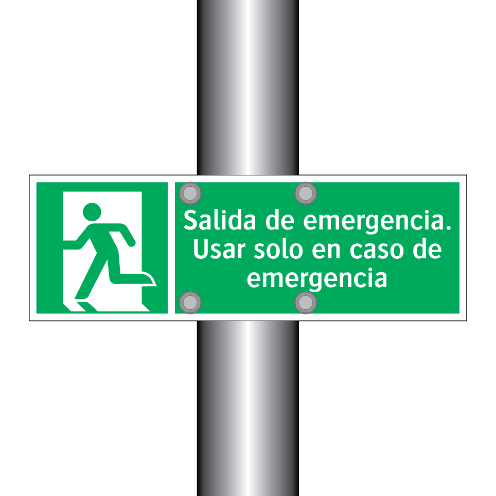 Salida de emergencia. Usar solo en caso de emergencia