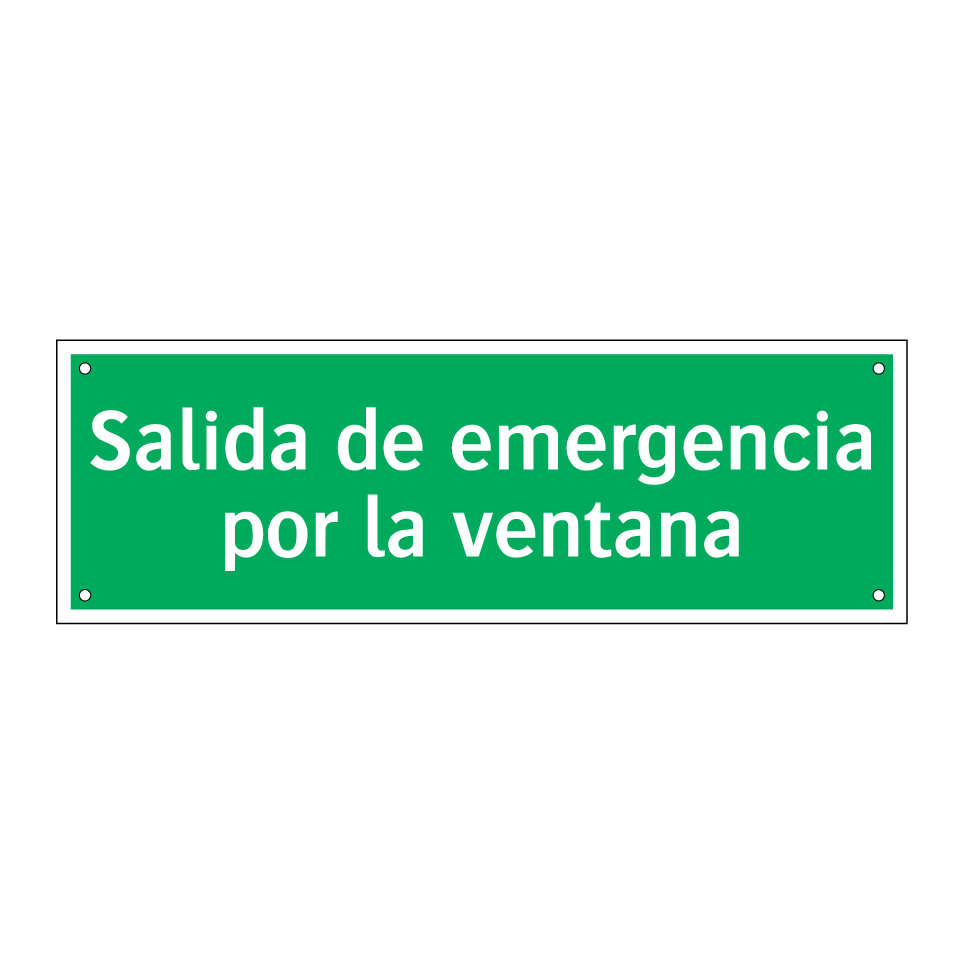Salida de emergencia por la ventana