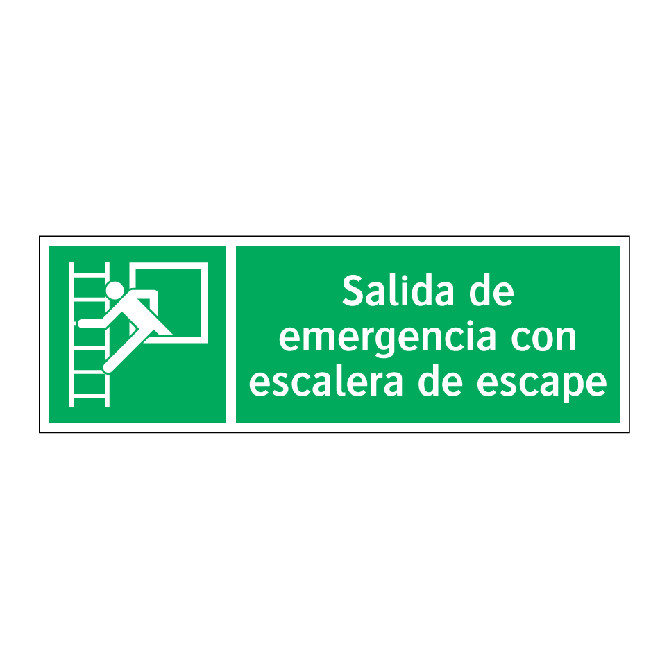 Salida de emergencia con escalera de escape
