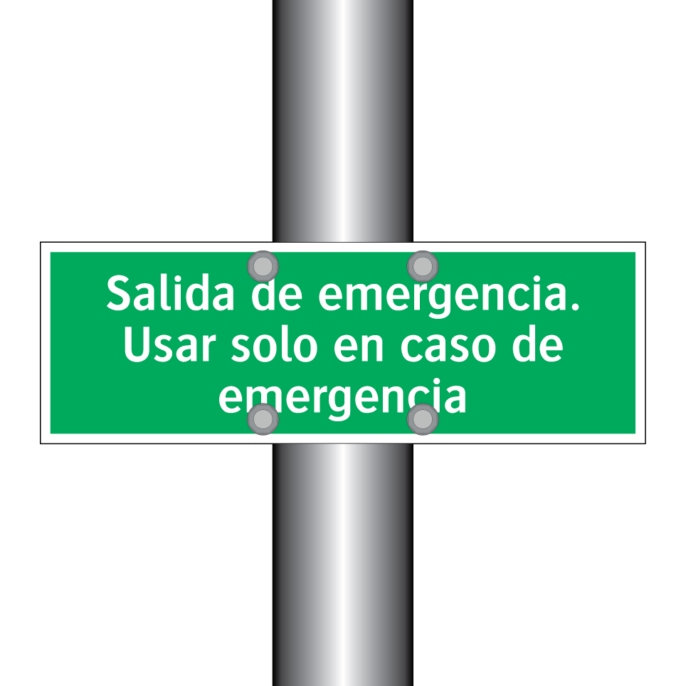 Salida de emergencia. Usar solo en caso de emergencia