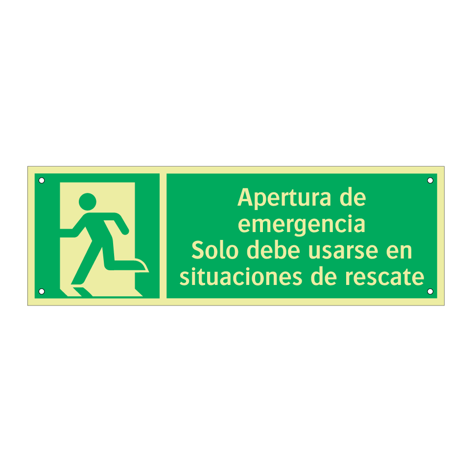 Apertura de emergencia Solo debe usarse en situaciones de rescate