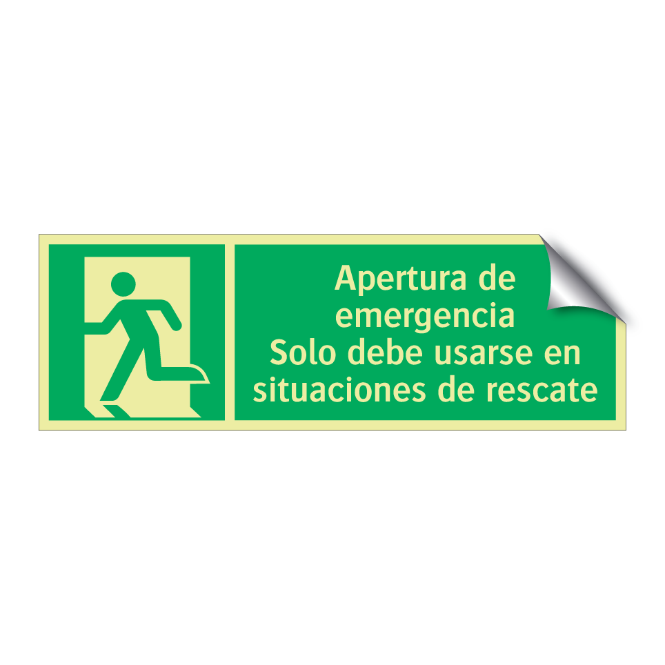 Apertura de emergencia Solo debe usarse en situaciones de rescate
